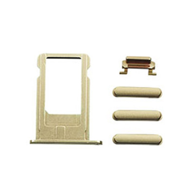 SIM Card Tray and Side Buttons Set for iPhone 6 Plus Gold