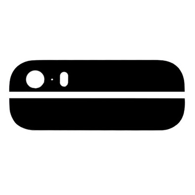 Top Bottom Glass for iphone 5S Schwarz