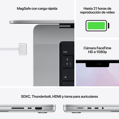 Apple Macbook Pro 16 " /M1 Pro 10-Core CPU/16GB/1TB SSD/16-Core GPU Plata