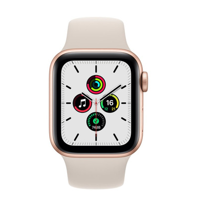 Apple Watch SE 2021 GPS 40mm Aluminio dorado Correa Blanco Estrella