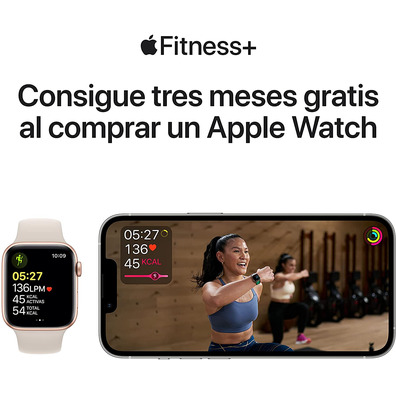 Apple Watch SE 2021 GPS/Cellular 40 mm Aluminio Plata/Correa Deportiva Azul Abismo