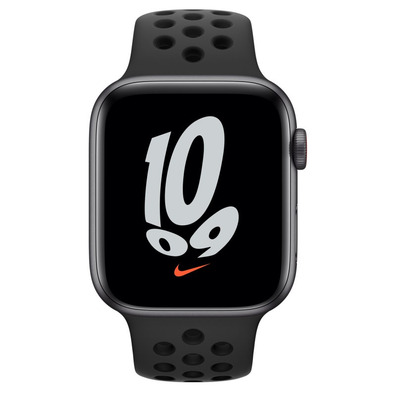 Apple Watch SE Nike 2021 GPS/Cellular 44 mm Gris Espacial/Correa Deportiva Nike Antracita Negro