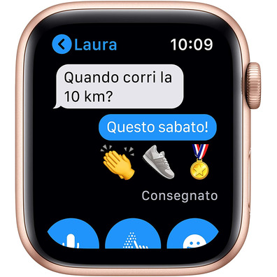 Apple Watch Series 6 GPS 44mm Caja de Aluminio en Oro/Correa Deportiva Rosa Arena