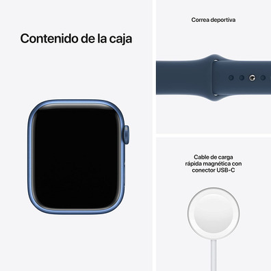 Apple Watch Series 7 GPS 45mm Caja Aluminio Azul/Correa Deportiva Azul Abismo