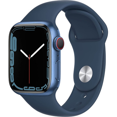 Apple Watch Series 7 GPS/Cellular 41 mm Caja de Aluminio en Azul/Correa deportiva Azul Abismo