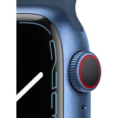 Apple Watch Series 7 GPS/Cellular 41 mm Caja de Aluminio en Azul/Correa deportiva Azul Abismo