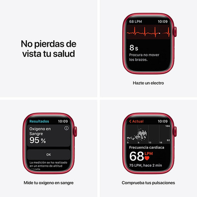 Apple Watch Series 7 GPS/Cellular 45 mm Aluminio Rojo/Correa deportiva Roja