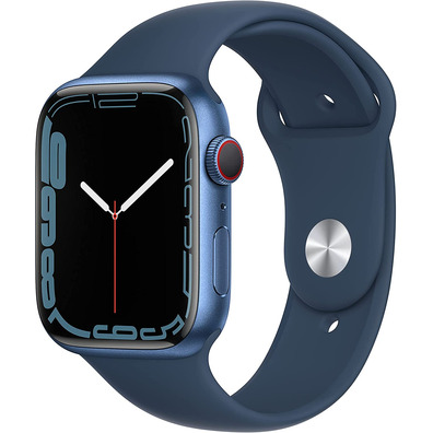 Apple Watch Series 7 GPS/Cellular 45 mm Caja de Aluminio en Azul/Correa deportiva Azul Abismo