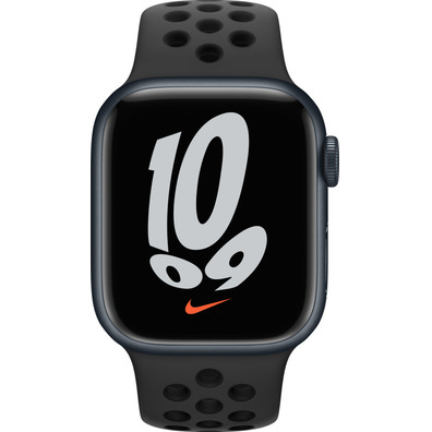 Apple Watch Series 7 Nike GPS/Cellular 41 mm Caja de Aluminio en Negro Medianoche/Correa Nike