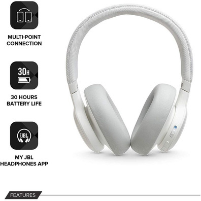 Auriculares Bluetooth JBL Live 650BTNC weiss