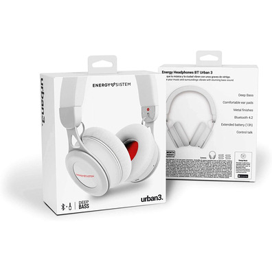 Auriculares BT 4.2 Energy Sistem Urban 3 White