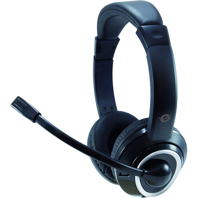 Auriculares con Micrófono Conceptronic Polona 01B Negro