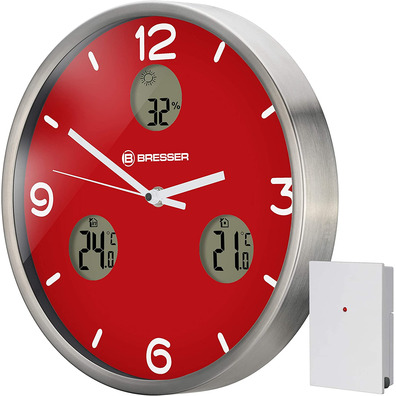 Bresser Reloj Climático Mytime IO NX Rojo