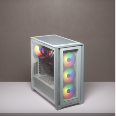 Caja Corsair ICUE 4000X RGB Temperiertes Glas Blanca