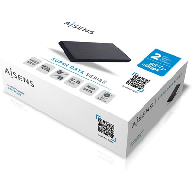 Caja Externa 2.5 '' USB 3.1 sata AISENS Aluminio Negro