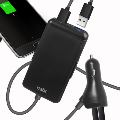 Auto-Ladegerät mit 4 USB Anschlüssen 7000 mAh