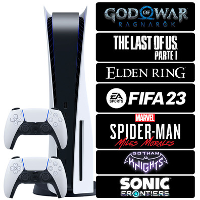 Consola Playstation 5 + 7 Juegos + 2 Mandos