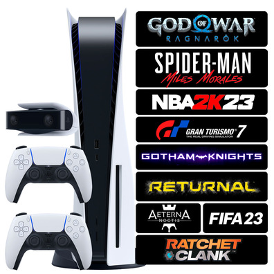 Consola Playstation 5 + 9 Juegos + Zubehör + Mando