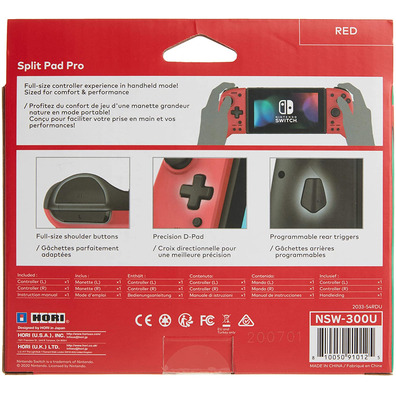 Controller Hori Split PAD Pro Rojo