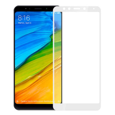 Gehärtetes Glas Full Cover 5D - Xiaomi Redmi 5 Plus Weiss