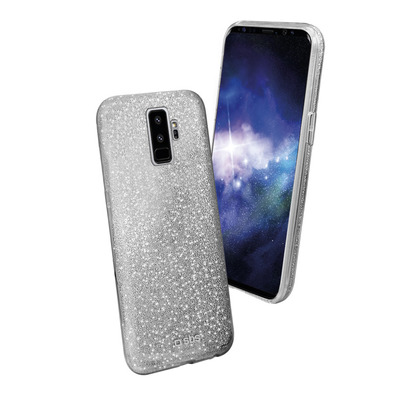 Cover Sparky Glitter für Samsung Galaxy S9+SBS Silber