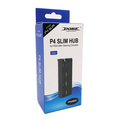 USB Hub 4 Ports für PS4 Slim Schwarz