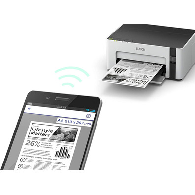 Impresora Recargable Epson Ecotank ET-M1120 WiFi Blanca