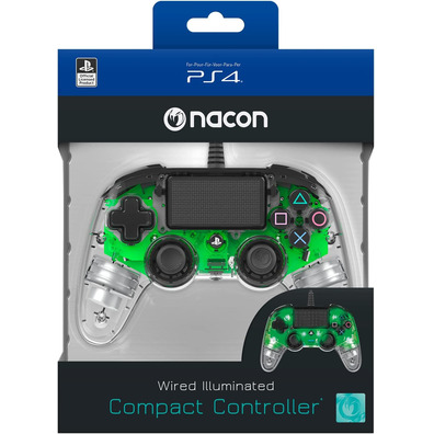 Mando Nacon Compact Wired Leuchtet Grün Oficial PS4