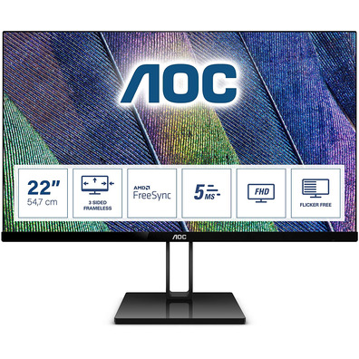 Monitor AOC 22V2Q 21.5 " Full HD Negro