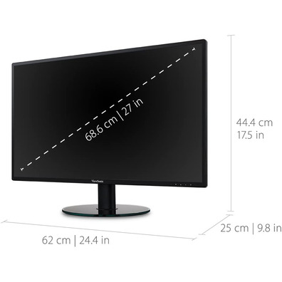 Monitor LED 27 '' Viewsonic VA2719-2K-SMHD IPS Negro