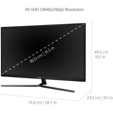 Monitor LED 32 '' Viewsonic VX3211-4K-MHD Negro