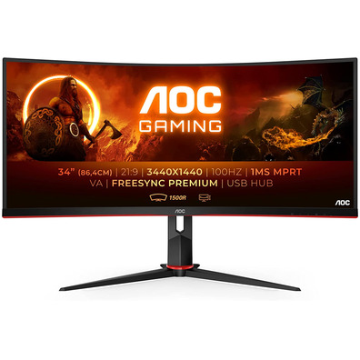 Überwachen LED AOC CU34G2/BK 34 '' Curvo Negro