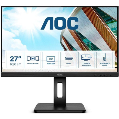 Monitor Profesional AOC 27P2C 27 " Full HD Multimedia Negro