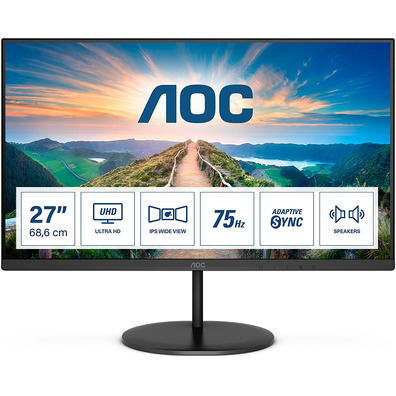 Monitor Profesional AOC U27V4EA 27 " 4K Multimedia Negro