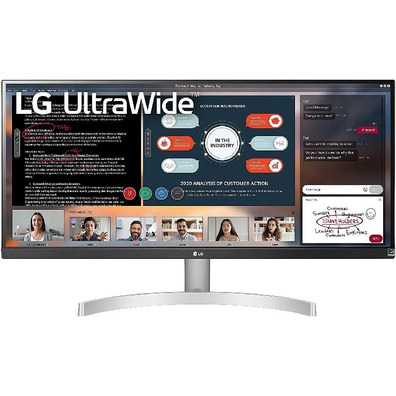 Monitor Ultrapanorámico Profesional LG 29WN600-W 29 " /Voll HD/Multimedia Plata