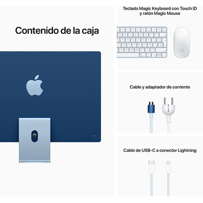 Ordenador Apple iMac 24 '' Retina M1/8GB/256GB SSD Blau 2021 MJ93Y/A