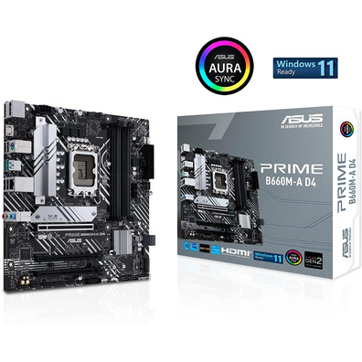 Placa Base Asus Prime B660M-A D4 Sockel 1700 Micro ATX