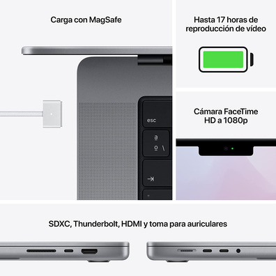 Portátil Apple Macbook Pro 14 '' 2021 M1 Pro/16GB/512GB SSD/GPU 16C/14 ''