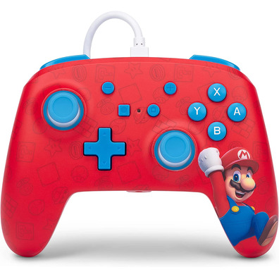 Power A Enhanced Wired Controller Woo-Hoo! Mario (Rot)