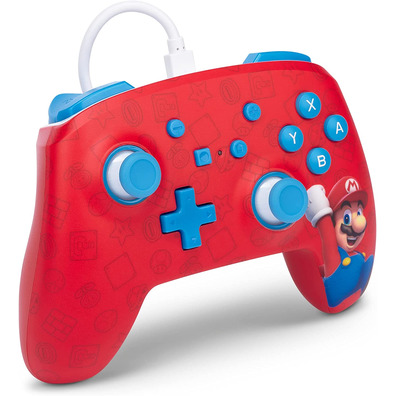 Power A Enhanced Wired Controller Woo-Hoo! Mario (Rot)