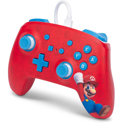 Power A Enhanced Wired Controller Woo-Hoo! Mario (Rot)