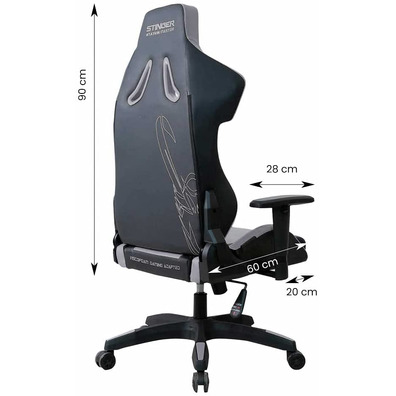 Silla Gaming Woxter Stinger Station Master One Negra y Plata