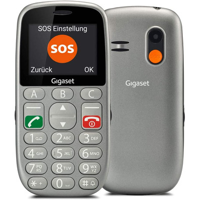 Smartphone Gigaset Life Series GL390 para personas Mayores Gris