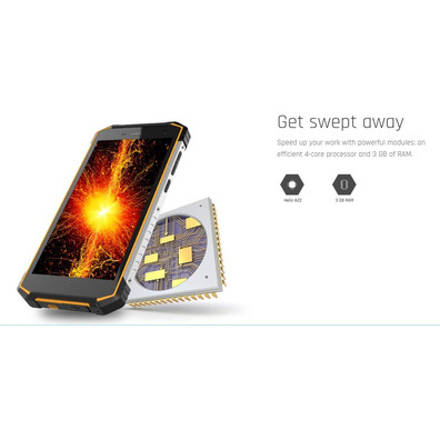 Smartphone Ruggerizado Hammer Energie 2 3GB/32GB 5.5 " Negro y Naranja