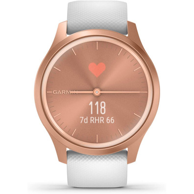 Smartwatch Garmin Vívomove Style GPS Oro Rosa y Blanco