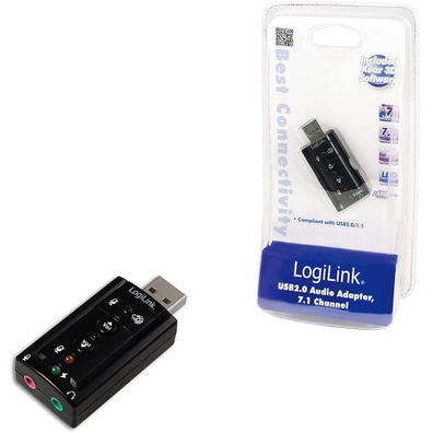 Tarjeta de Sonido Logilink 7.1 USB UA0078