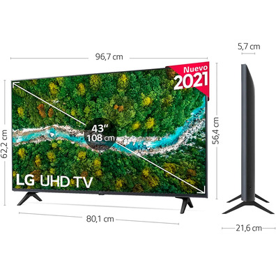 Televisión LED 43 '' LG 43UP76706LB Smart TV 4K UHD