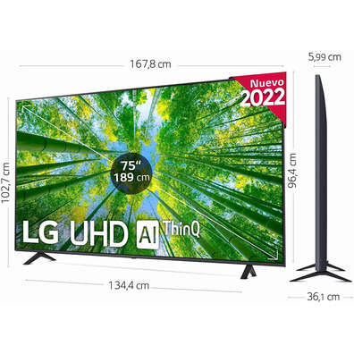 Televisor LG UHD 75UQ80006LB 75 '' Ultra HD 4K/Smart TV/Wifi