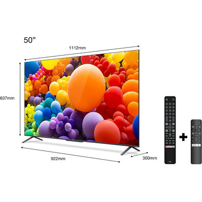 Televisor QLED 50 '' TCL 50C725 4K UHD Android TV