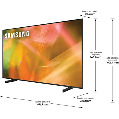 Televisor Samsung UE75AU8005 75 " Ultra HD 4K/Smart TV/WiFi